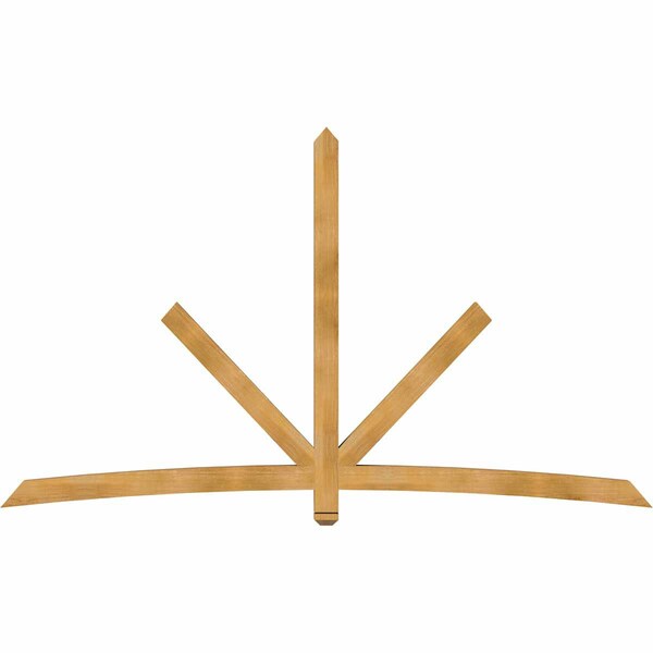 Ekena Millwork Alberta Rough Sawn Timber Gable Bracket, Western Red Cedar, 108"W x 63"H x 4"D x 4"F, 14/12 Pitch GBW108X63X0404ALB00RWR - main